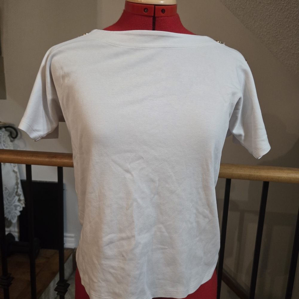 Banana Republic White Short Sleeve Tee
